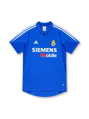 レアル・マドリード 2004/05 サードユニフォーム ロイヤルブルー 白スリーストライプ アディダス製 SIEMENS mobileスポンサー