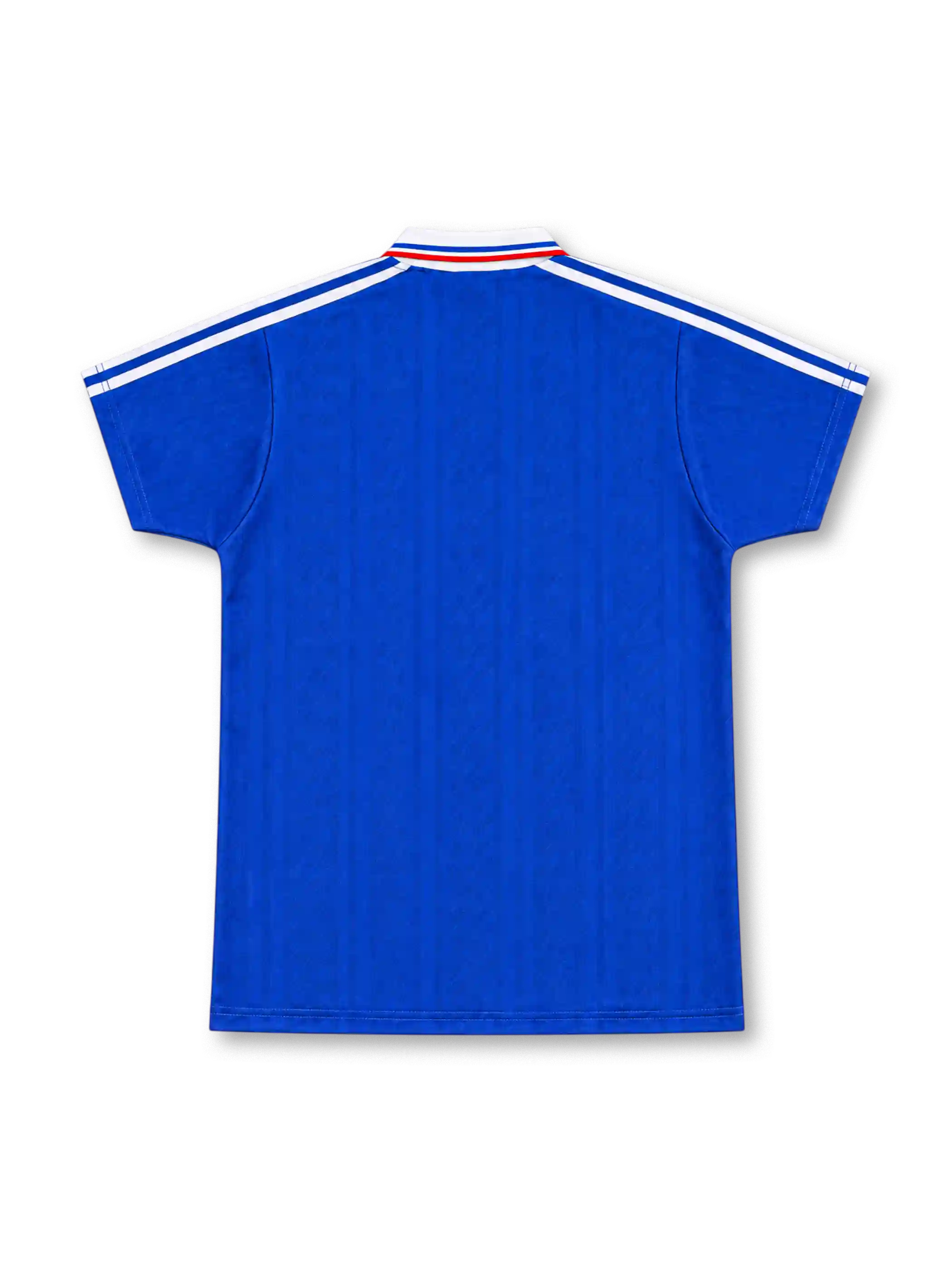 1994 フランス代表 ホーム adidas製 青地の左側に赤白青の菱形パターンが入ったレトロサッカーユニフォーム