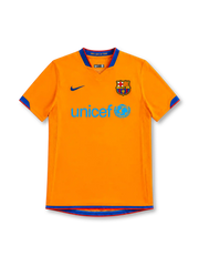 FCバルセロナ 2006/07 アウェイユニフォーム オレンジ ブラウグラナの襟と袖口 ナイキ製 unicefロゴ