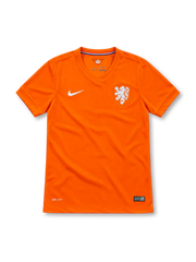 オランダ代表 2014 ホームユニフォーム オレンジ 白のライオンエンブレム ナイキ製 ブラジルW杯モデル