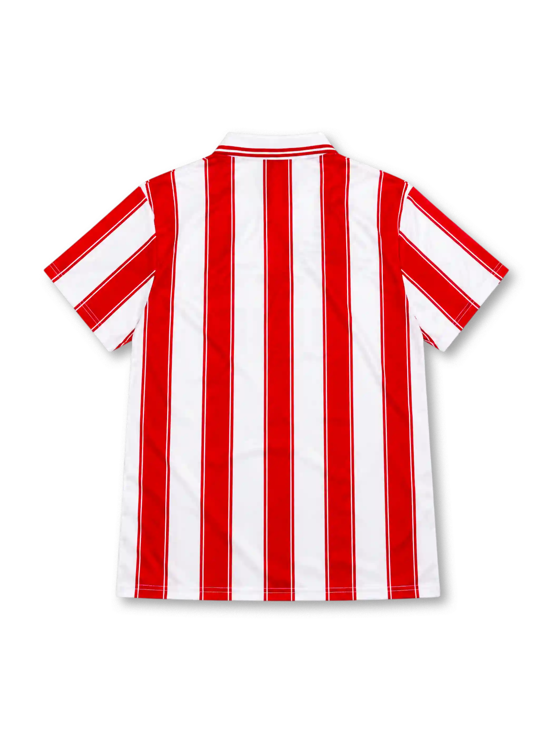 PSV 1994/95 ホームユニフォーム 赤と白の縦縞 ピンストライプ 白のポロ襟 アディダス製 PHILIPSスポンサー