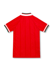 93/95 リバプール ホーム adidas製 白い斜め帯とCarlsbergロゴが入った赤いレトロサッカーユニフォーム