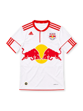2010 ニューヨーク・レッドブルズ ホーム adidas製 胸に2頭の赤い牛のロゴが入った白いレトロサッカーユニフォーム