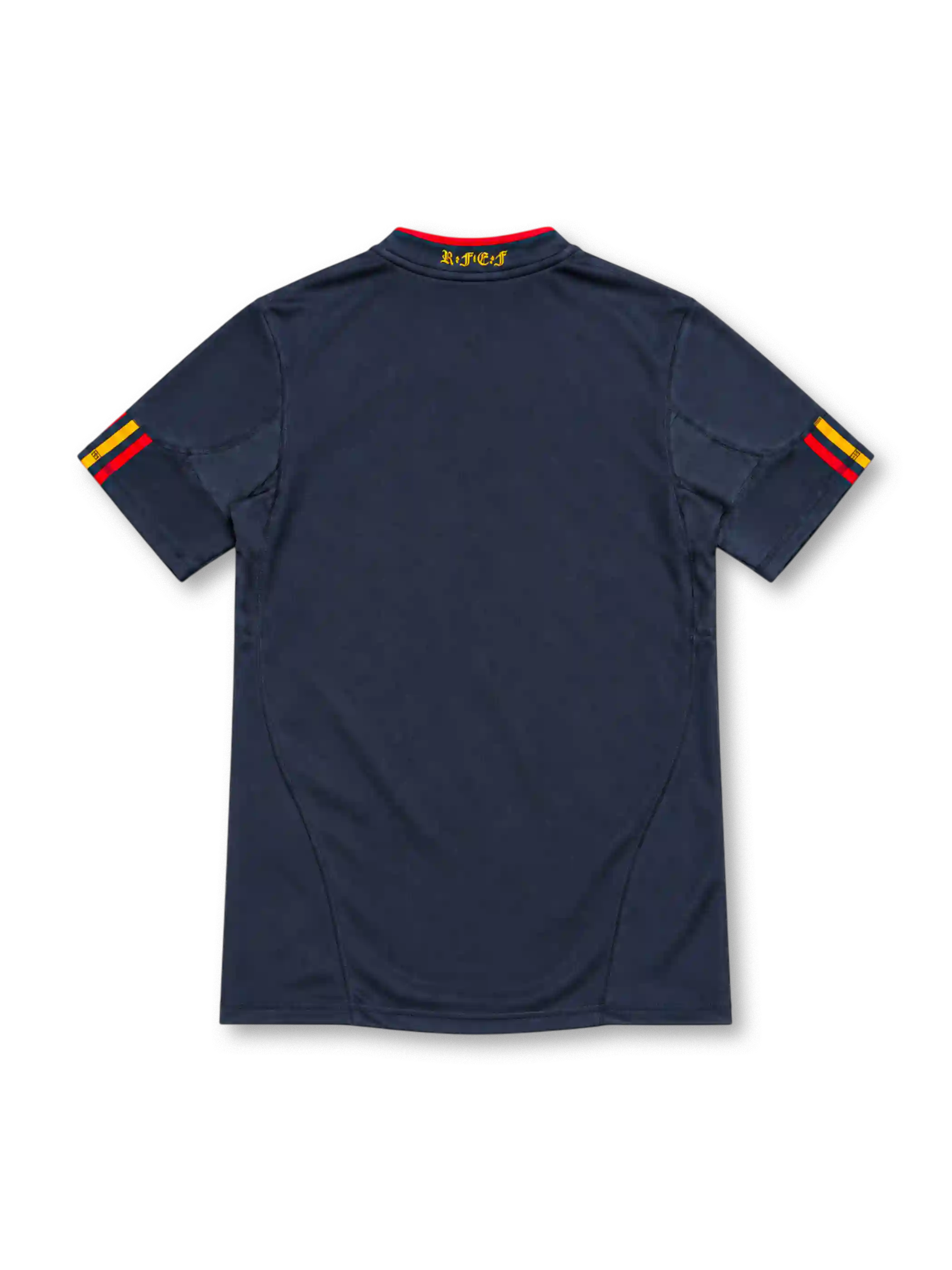 2010 スペイン代表 アウェイ adidas製 赤と黄のラインが入ったネイビーのレトロサッカーユニフォーム