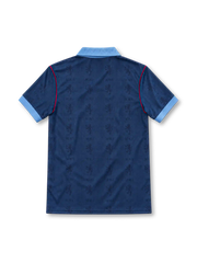 95/97 アストン・ヴィラ サード Reebok製 ネイビー地に獅子柄とスカイブルーの襟が入ったレトロサッカーユニフォーム