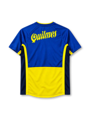 01/02 ボカ・ジュニアーズ ホーム Nike製 黄色の太い帯とQuilmesロゴが入ったロイヤルブルーのレトロサッカーユニフォーム