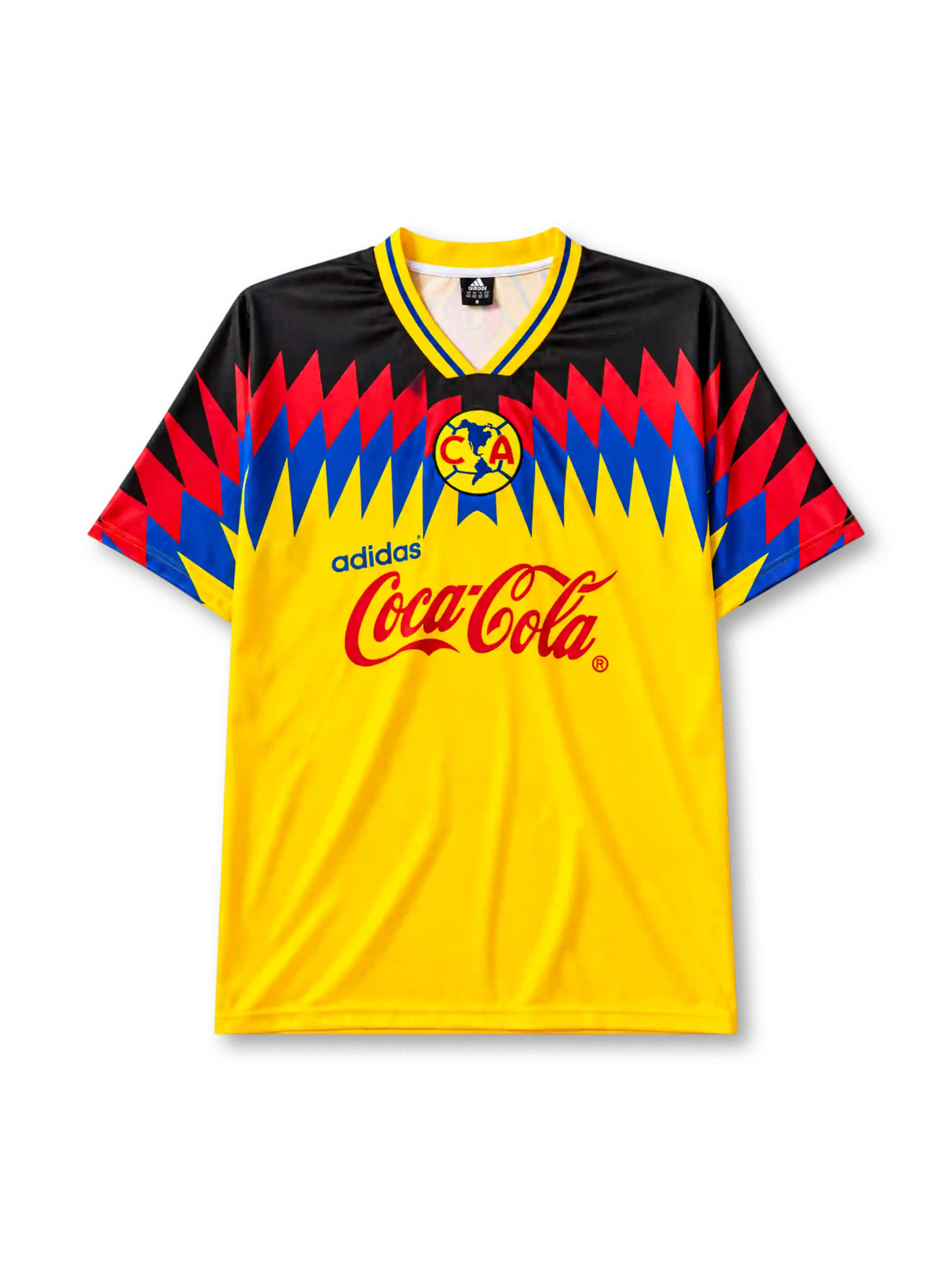 クラブ・アメリカ 1995シーズン ホームジャージ 半袖 adidas イエロー ジグザグ Coca-Cola
