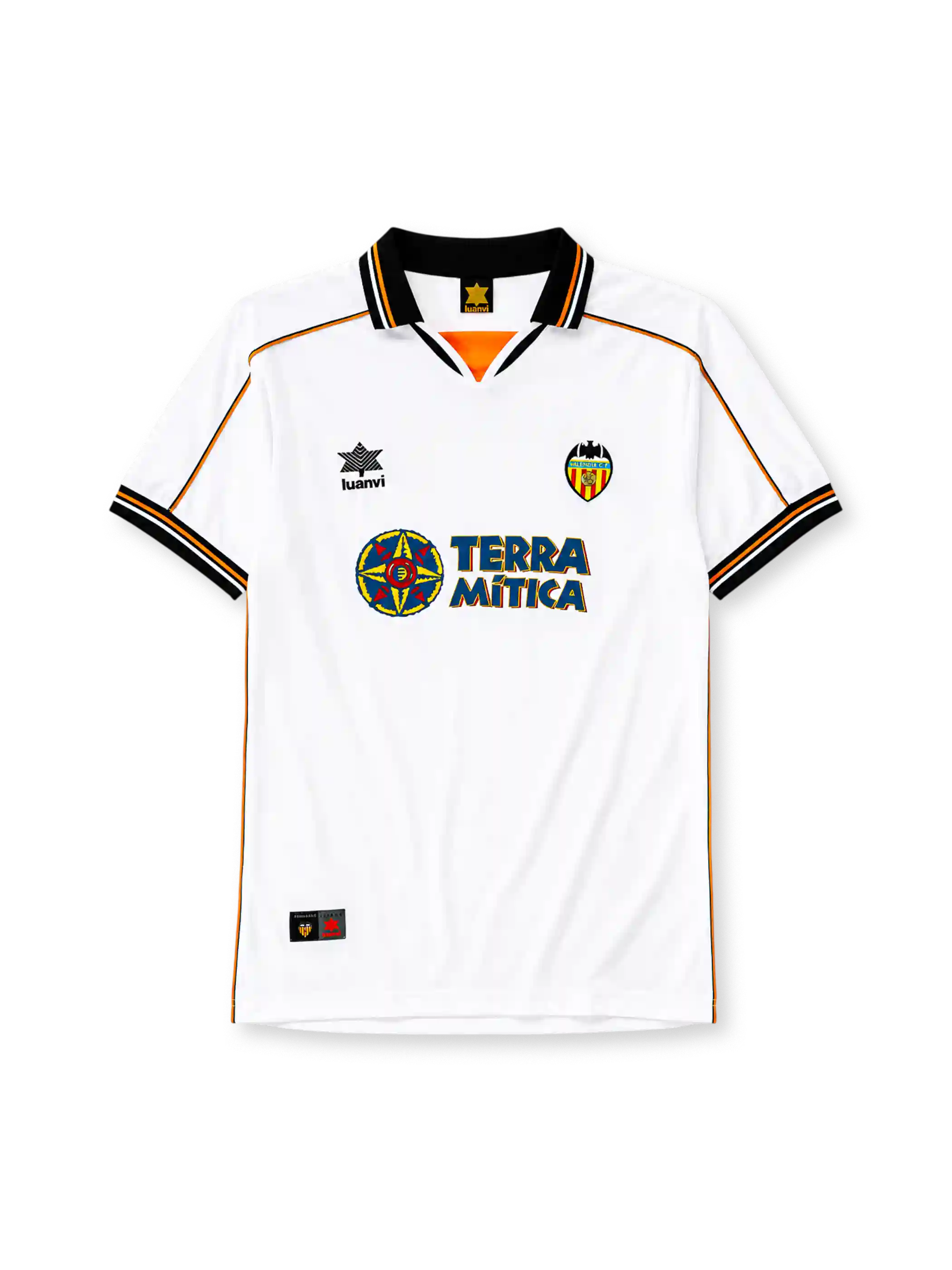 1999-00 バレンシア ホームジャージ Luanvi Terra Mítica サッカーユニフォーム