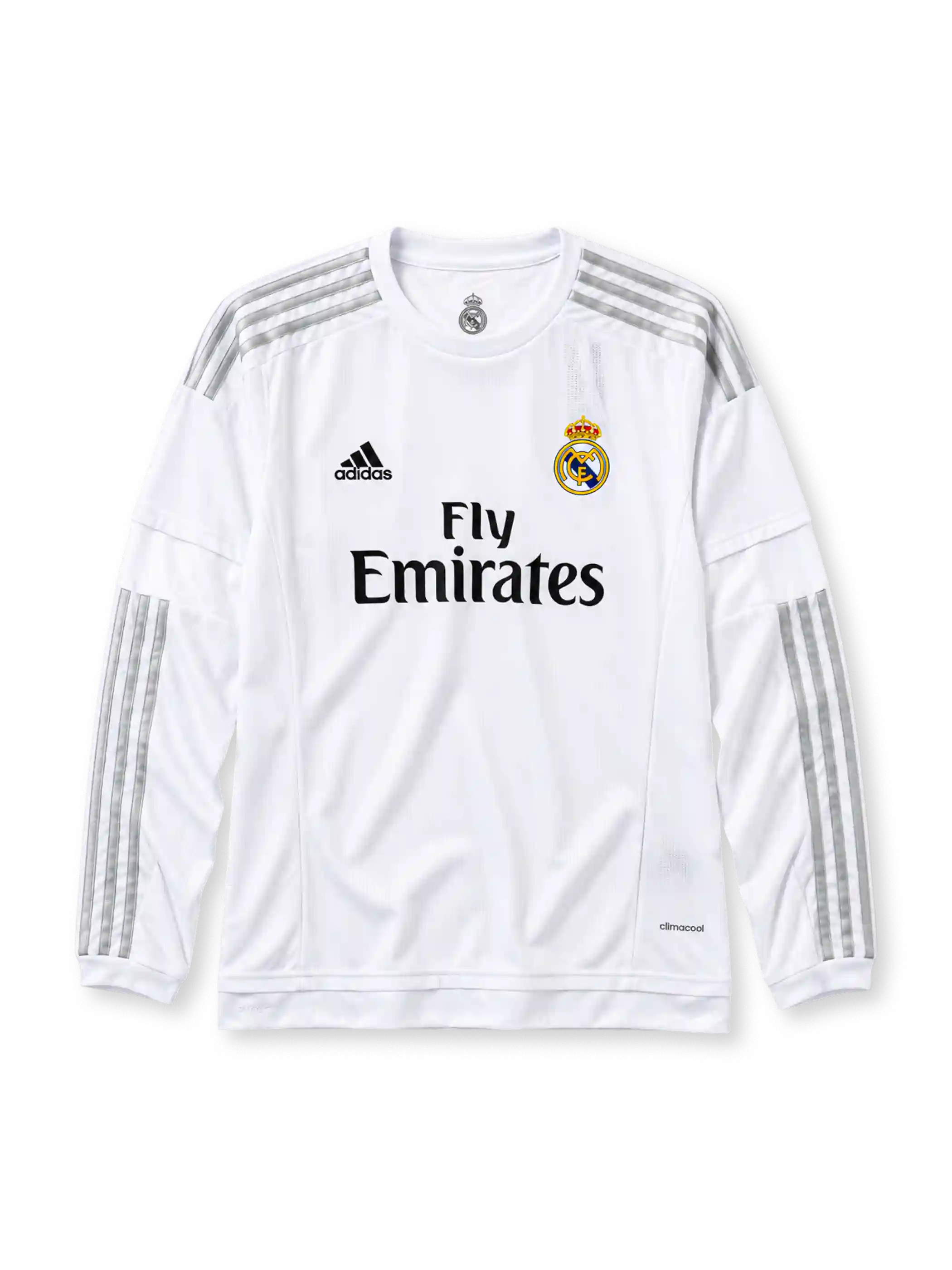 2015-16 レアル・マドリード ホームジャージ 長袖 adidas Fly Emirates サッカーユニフォーム