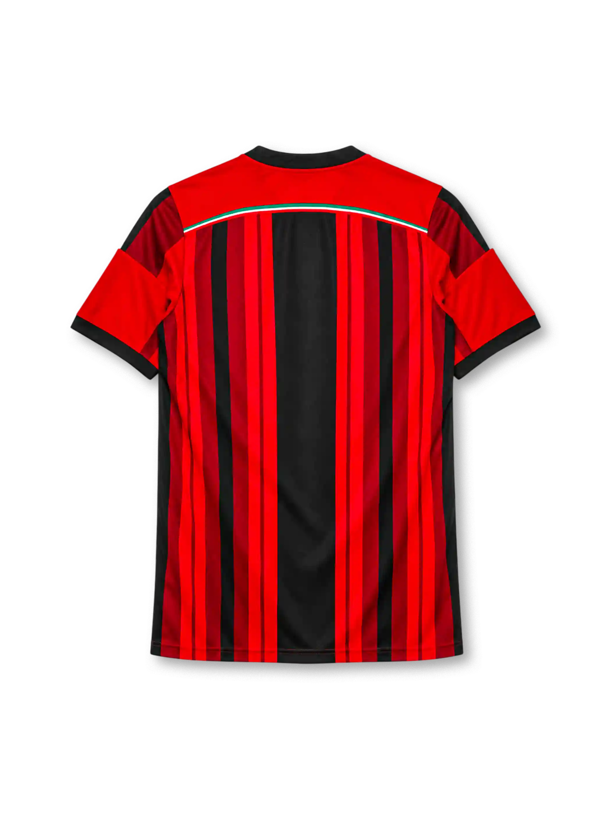 ACミラン 2014/15シーズン ホームユニフォーム(adidas製、赤黒ストライプ、Fly Emiratesスポンサー)