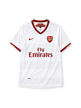 アーセナル 2007/08シーズン アウェイユニフォーム(Nike製、白地、ハーバート・チャップマン襟タグ)
