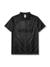 チェルシー 1998 ブラックアウト レトロユニフォーム 全身黒の半袖に縦縞 レトロエンブレムとAUTOGLASSロゴ入り