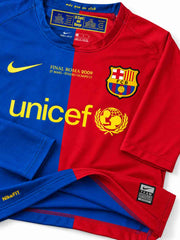FCバルセロナ 2008-09 ホーム 長袖ユニフォーム ローマ決勝