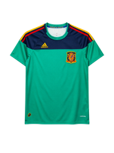 スペイン代表 2010 ゴールキーパー ユニフォーム ターコイズグリーンに紺のヨーク 国旗カラーのライン入り