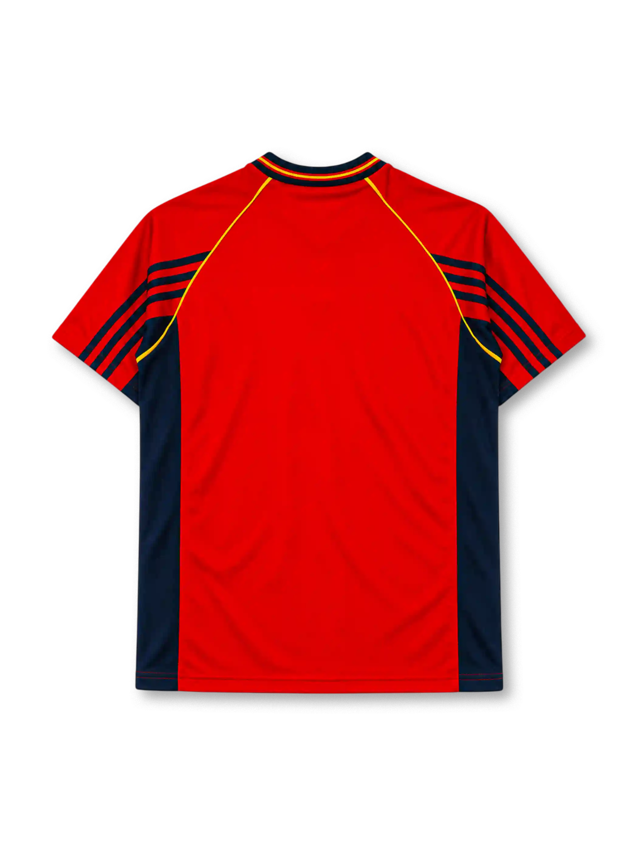 スペイン代表 1998 ホームユニフォーム 赤×紺 アディダス製 フランスW杯モデル 国章付き