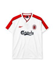 リバプール 1998/99 アウェイユニフォーム 白×赤 リーボック製 Carlsbergスポンサー オーバルエンブレム付き