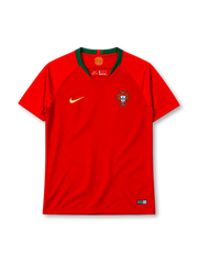 ポルトガル代表 2018 ホームユニフォーム 赤 緑襟 ナイキ製 ロシアW杯モデル ゴールドスウッシュ