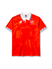 オランダ代表 1996 ホームユニフォーム オレンジ 透かし写真プリント ロット製 ユーロ96モデル KNVBエンブレム