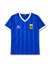 アルゼンチン代表 1986 アウェイユニフォーム ロイヤルブルー 白Vネック ル・コック・スポルティフ メキシコW杯モデル AFAエンブレム