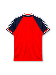 ノルウェー代表 1994 ホームユニフォーム レッド ネイビーショルダー 白ストライプ アディダス製 アメリカW杯モデル