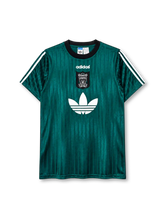 リヴァプール 1995-96 adidas Bringback Tシャツ グリーン 黒の襟と白の3本ライン トレフォイル入り