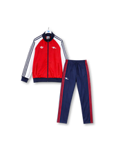アーセナル 2026年 オリジナルスレトロトラックジャケット&パンツセット(adidas Originals製、赤白ジャケット、紺赤パンツ)