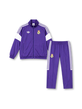 レアル・マドリード 2026年 オリジナルスパープルトラックジャケット&パンツセット(adidas Originals製、紫地、白スリーストライプ)
