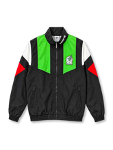メキシコ代表 2026年 ブラックアンセムジャケット(adidas製、黒地、グリーン×レッド×ホワイト)