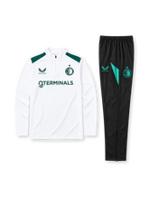 フェイエノールト 2026-27 ホワイト ハーフジップ トレーニングセット ブラックパンツ Castore