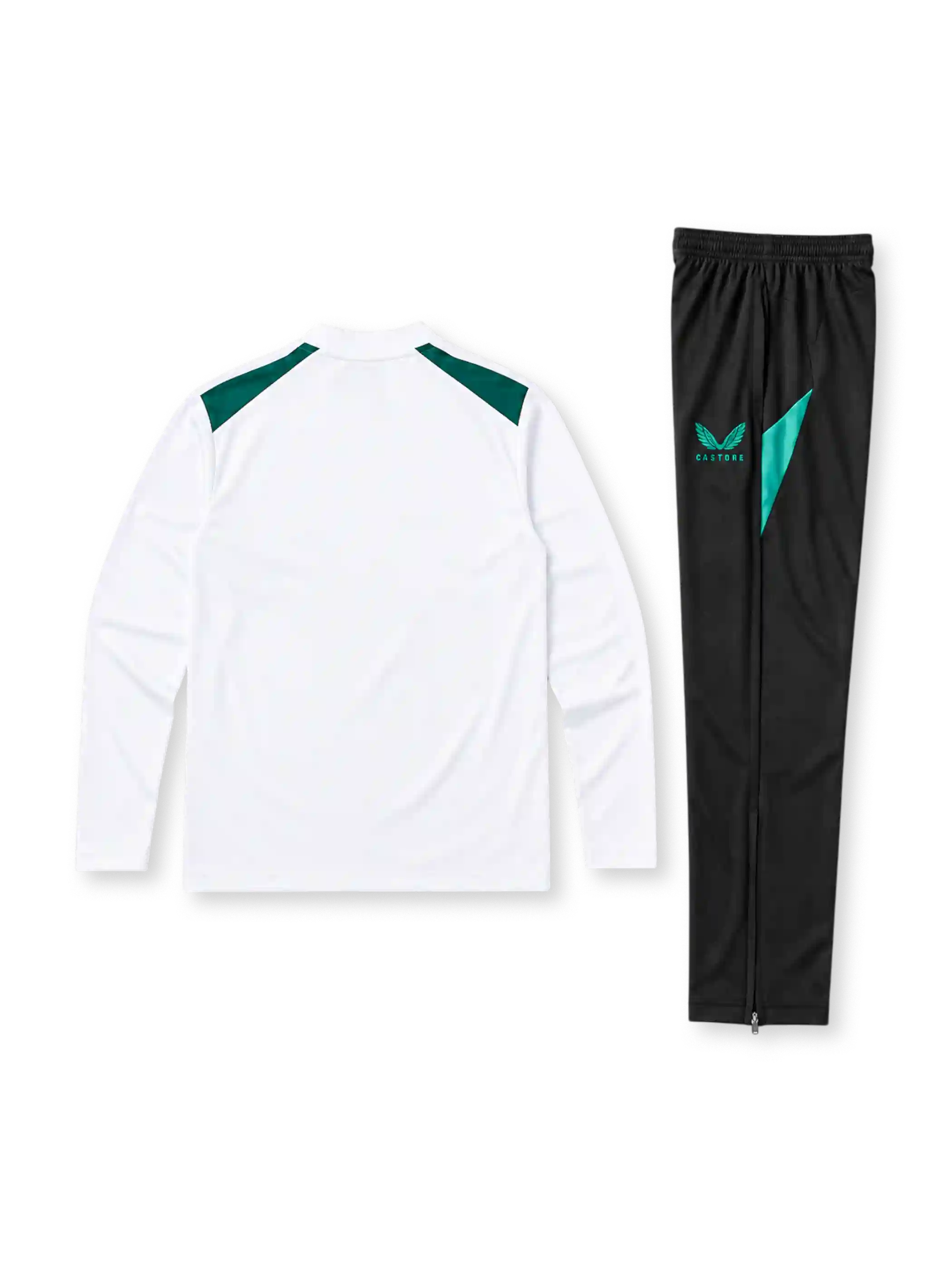 フェイエノールト 2026-27 ホワイト ハーフジップ トレーニングセット ブラックパンツ Castore