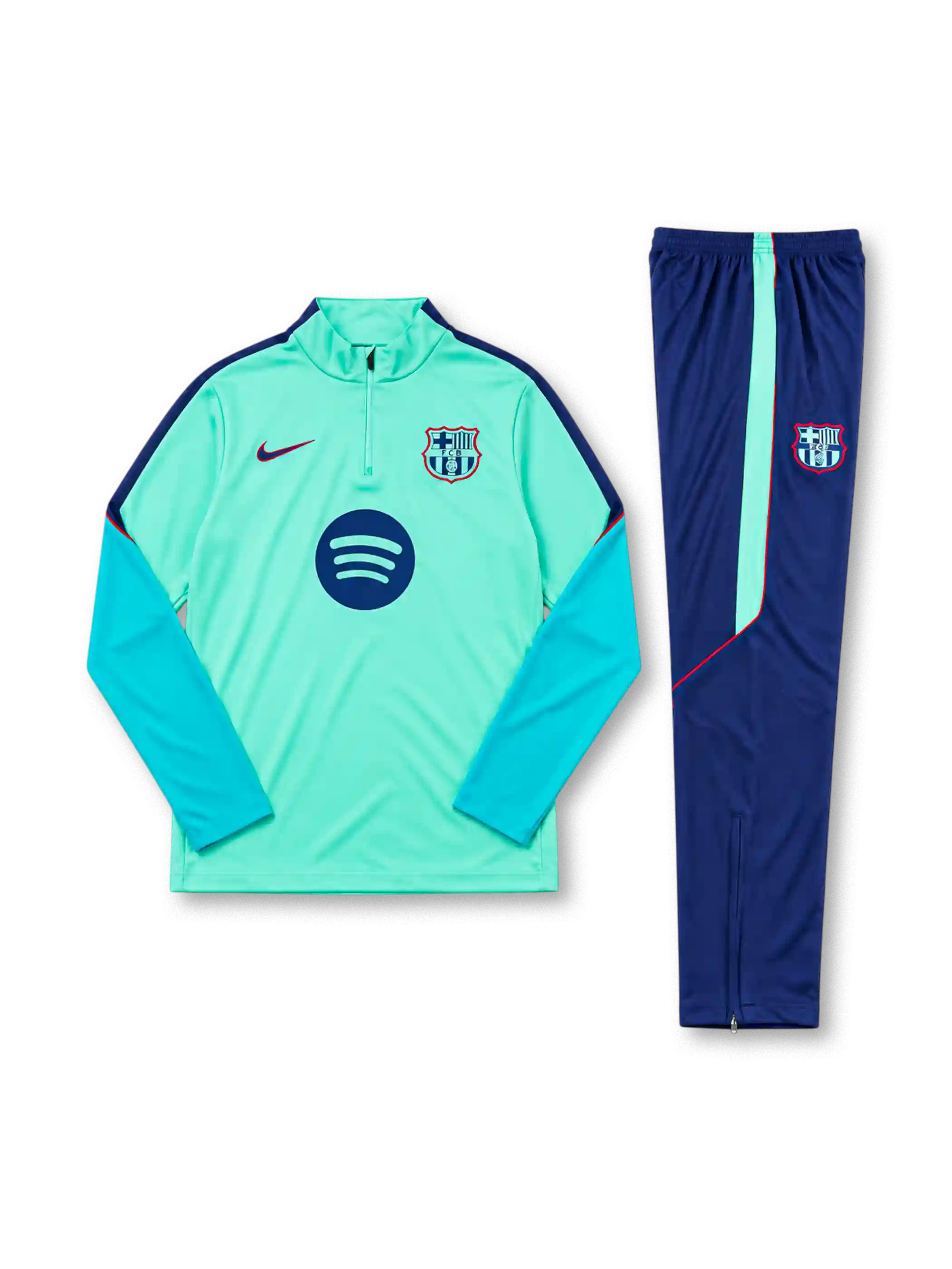 FCバルセロナ 2026-27 アクアブルー ハーフジップ トレーニングセット ネイビーパンツ Nike