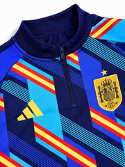 スペイン代表 2026-27 ロイヤルブルー グラフィック トレーニングセットアップ