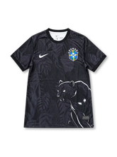 ブラジル代表 2026 特別ジャージ ジャガーのイラストが入った黒い半袖モデル