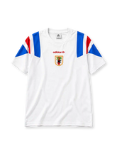 日本代表 EQT Tシャツ ホワイト 白に青と赤のショルダーパネル 90年代JFAエンブレム入り