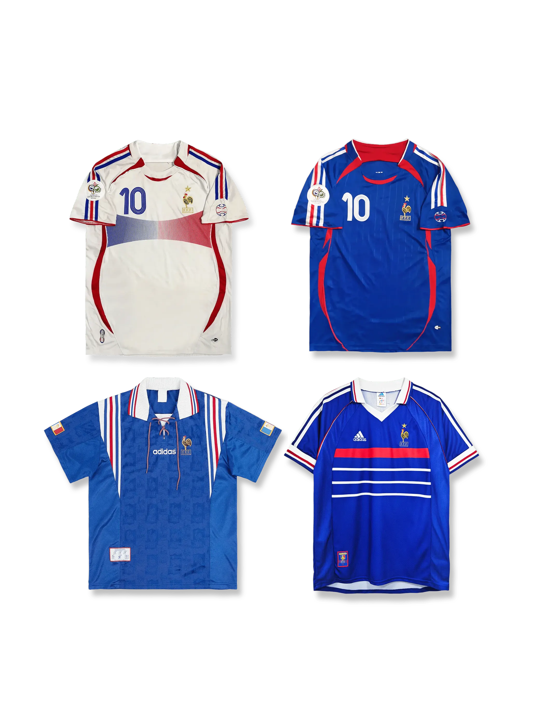 フランス代表福袋 無地ユニフォーム3枚セット, vintage football shirt bundle