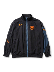 インテル トレーニングジャケット ブラック×オレンジ フロントデザイン