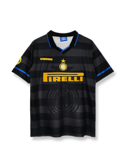 1997/98シーズンのインテルセカンドアウェイユニフォーム、ジュゼッペ・ベルゴミ着用のクラシックサッカージャージ