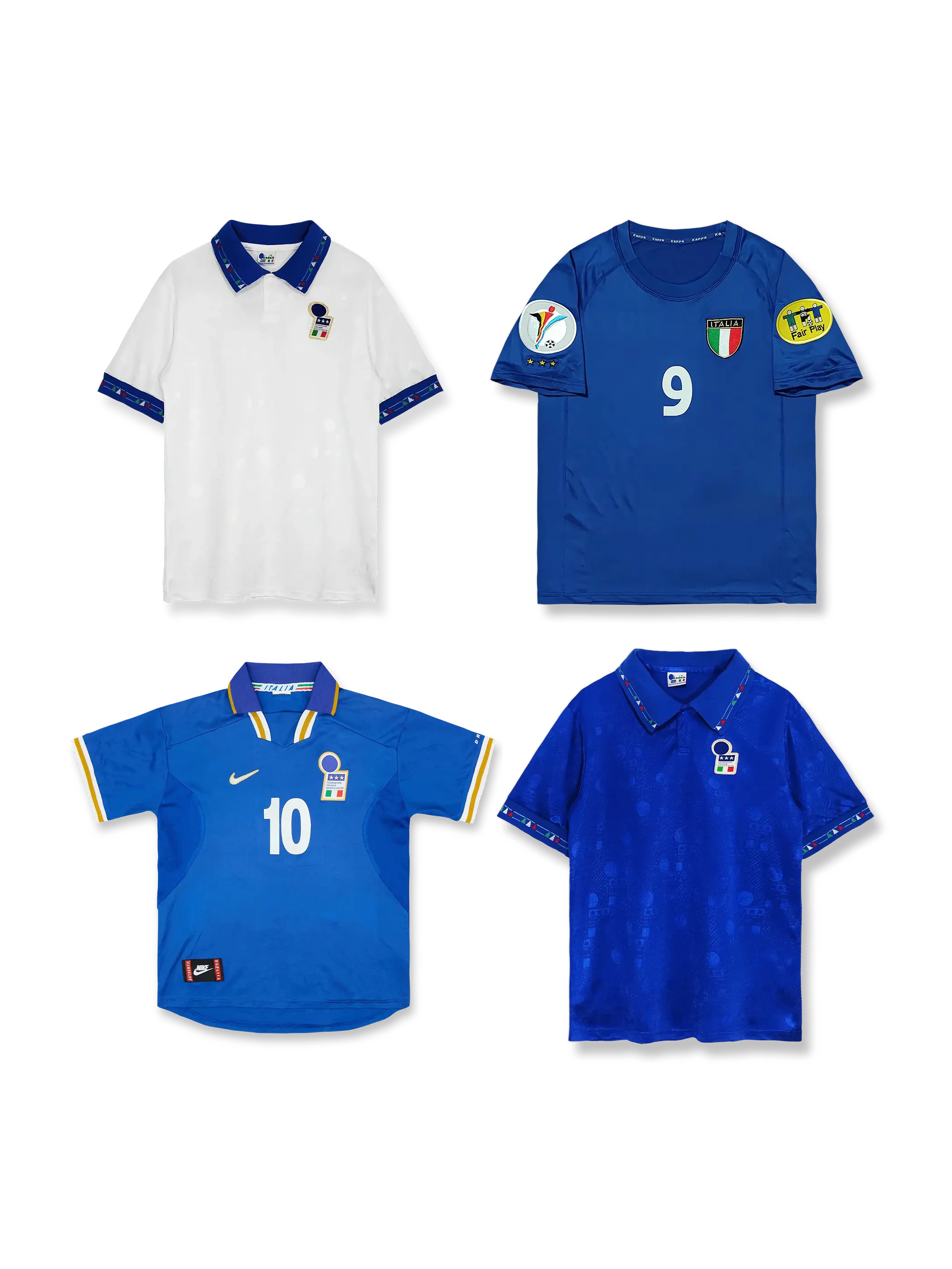 イタリア代表福袋 無地ユニフォーム3枚セット, vintage football shirt bundle