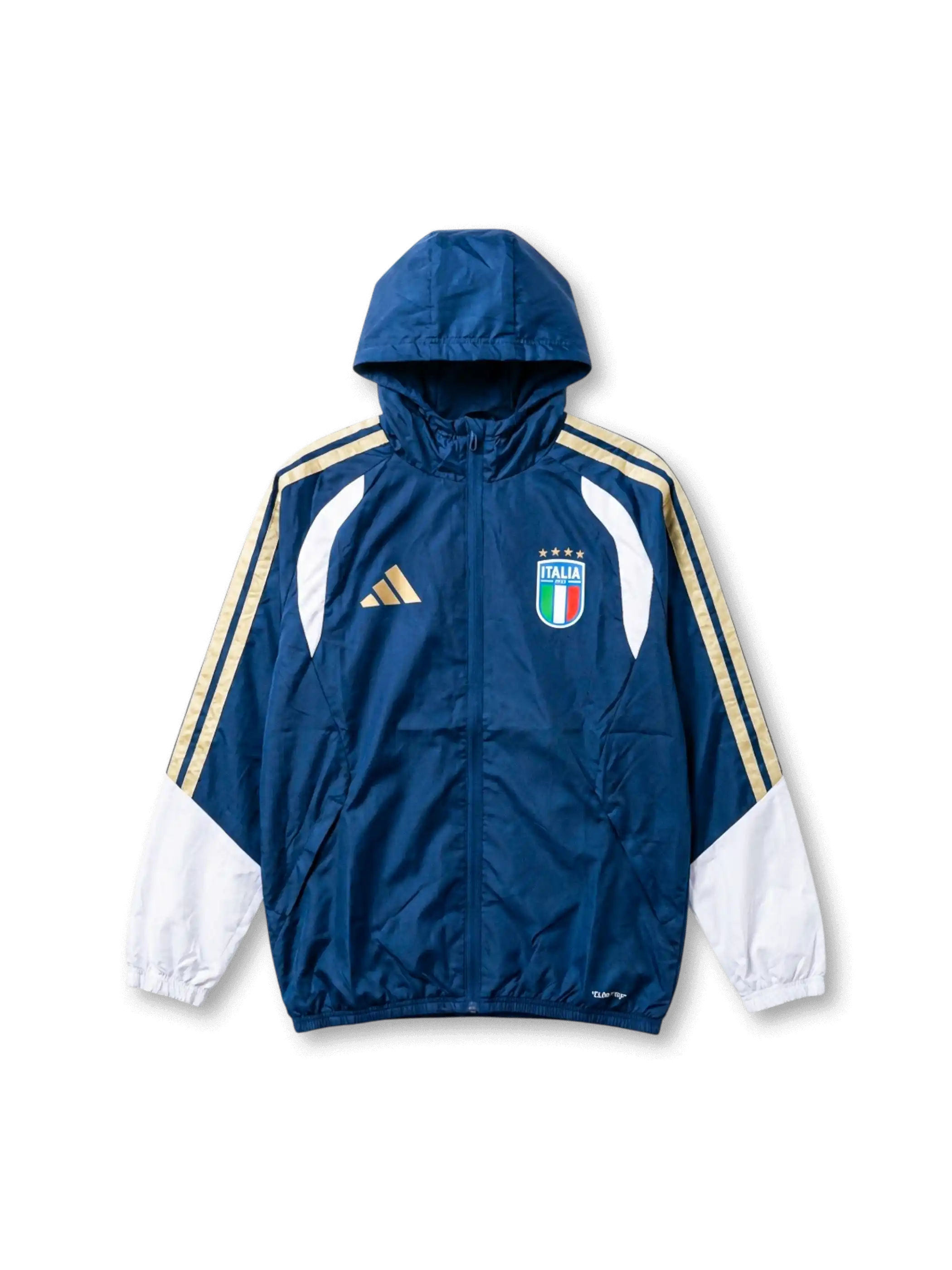 F*y様 イタリア　アウター イタリア代表 アンセムフーデッドジャケット — ネイビー×ゴールド