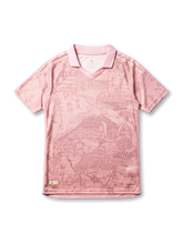 日本代表 adidas オーセンティックジャージ 桜ピンク和柄スペシャルエディション 前面 — トーン・オン・トーン和柄総柄とCLIMACOOL搭載選手着用仕様