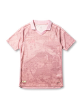 日本代表 adidas オーセンティックジャージ 桜ピンク和柄スペシャルエディション 前面 — トーン・オン・トーン和柄総柄とCLIMACOOL搭載選手着用仕様