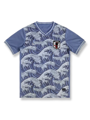 日本代表スペシャルエディションユニフォーム 浮世絵海潮デザイン サムライブルー 日本サッカー協会エンブレム刺繍