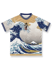 日本代表スペシャルエディションユニフォーム 浮世絵波乗りデザイン サムライブルー 日本サッカー協会エンブレム刺繍
