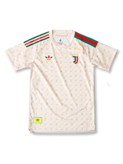 ユベントス×Gucci×adidas Originalsスペシャルエディション正面、クリーム×Jロゴ総柄プリント・グリーン赤Gucciウェブストライプ・3星Jエンブレム・タグ付き未使用