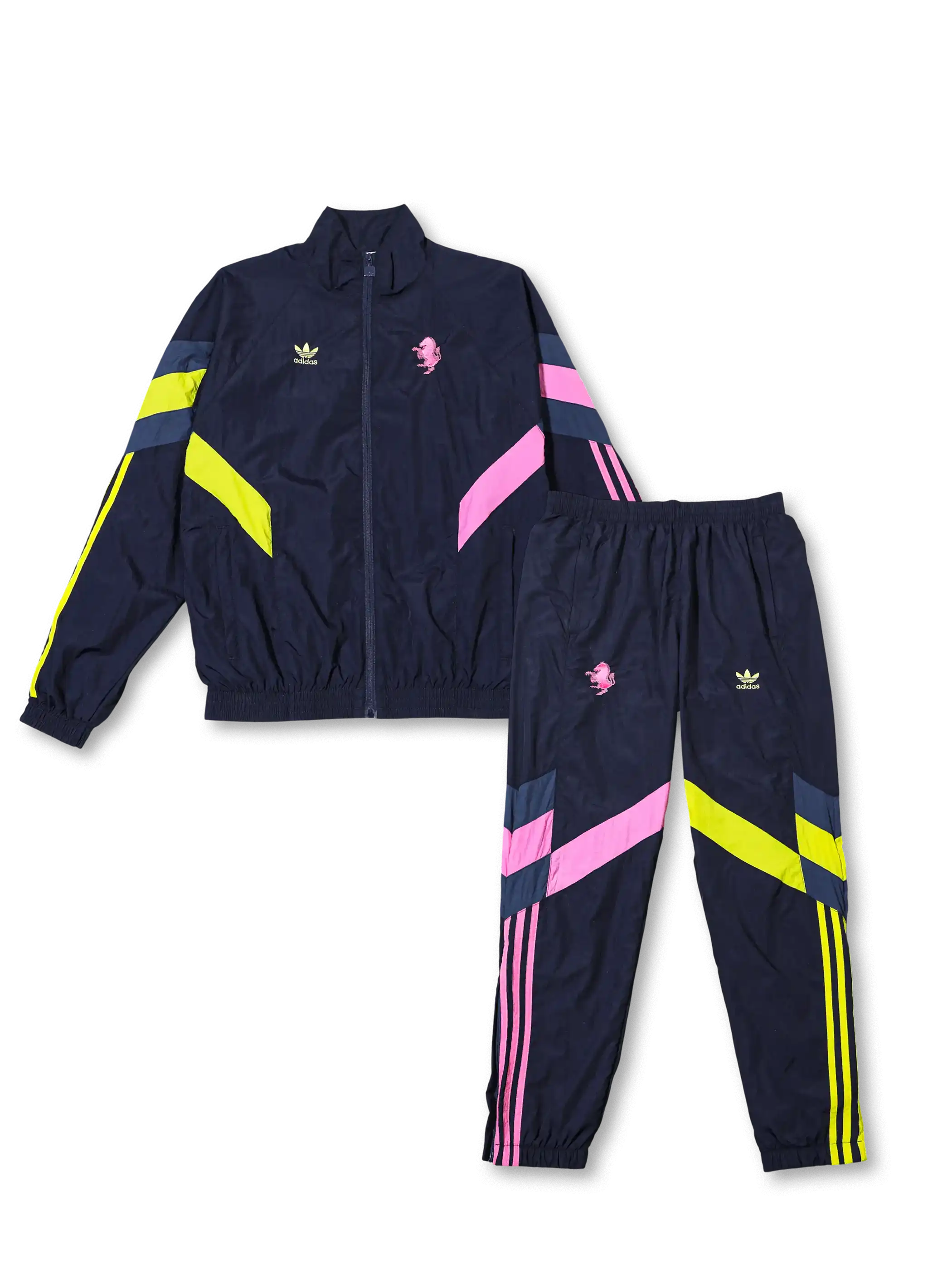 ユヴェントス レトロジャージ ジャケット前面 ピンク×イエロー切替