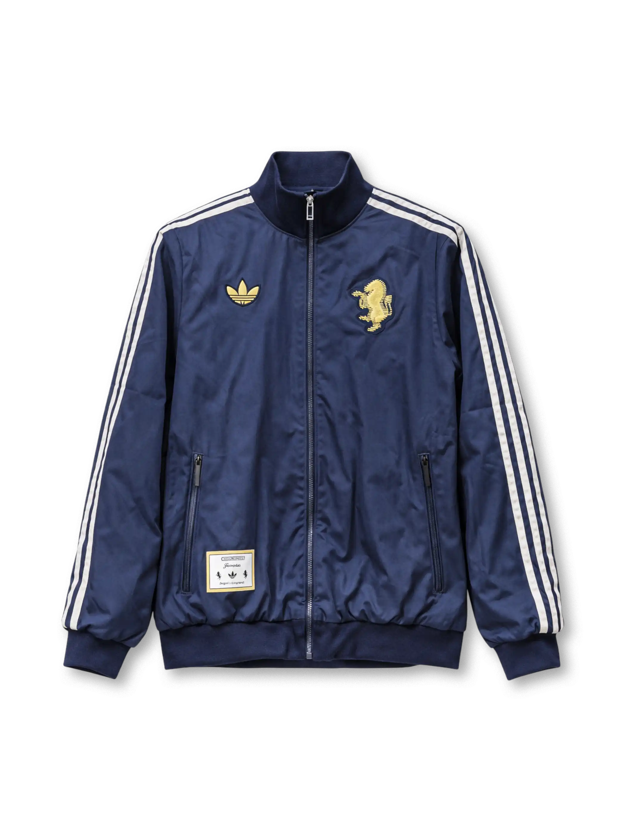 ユヴェントス 刺繍入り濃紺トラックジャケット前面(フルジップ)