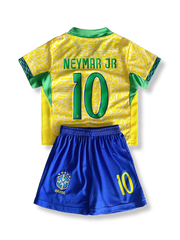 子供用ACミランユニフォームセット ラファエル・レアオ 背番号10 赤黒縦縞 ゴールドアクセント クラブエンブレム刺繍