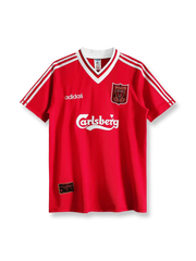 1995/96シーズンのリヴァプールホームユニフォーム、ロビー・ファウラー着用のクラシックサッカージャージ
