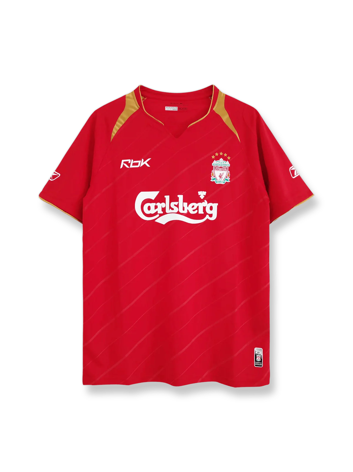 2005/06シーズンのリヴァプールホームユニフォーム、スティーブン・ジェラード着用のクラシックサッカージャージ