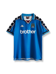 1997/98シーズンのマンチェスター・シティホームユニフォーム、ポール・マクグラス着用のクラシックサッカージャージ